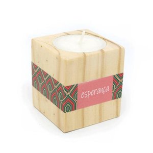 Porta-Vela Esperança Rosa