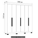 Ver imagem 4 de Guarda Roupa Casal 200cm 6 Portas Viny A02 Cinamomo - Mpozenato