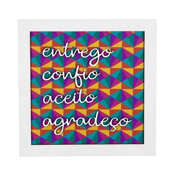 quadro Frase Confio Estampado - 1