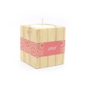 Porta-Vela Amor Rosa