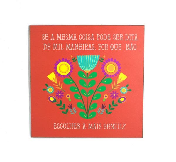 Quadro Frase Seja Gentil - 1