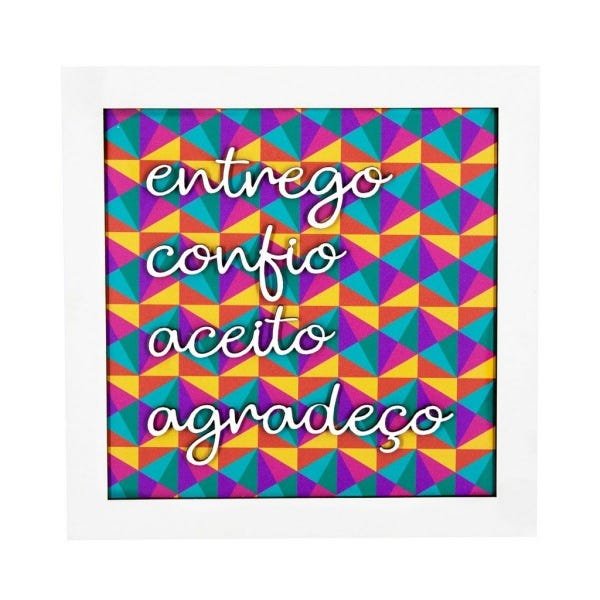 Quadro Frase Confio Estampado - 1