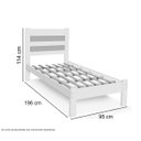 Ver imagem 2 de Cama Lara Solteiro em Madeira com Auxiliar Imbuia - Atraente