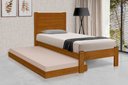 Ver imagem 1 de Cama Lara Solteiro em Madeira com Auxiliar Imbuia - Atraente