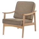 Ver imagem 1 de Poltrona Natur Marrom Claro Base Madeira Natural - 53607