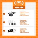 Ver imagem 2 de KIT - Panela de Pressão 4,5 Grafite + 1 Conjunto Facas 9pç + 1 Faqueiro Inox 24pç - Tramontina