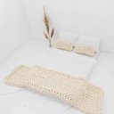 Ver imagem 1 de Manta Peseira de Maxi Tricot Casal 0,60x2,00m, Cor Off White - Magma Cotton