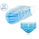 Ver imagem 1 de Máscara Descartável Proteção Tripla com Elástico e Clip Nasal - 50 Unidades