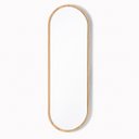 Ver imagem 1 de Espelho Oval Shay Grande 90cm x 30cm Minimalista com Moldura em Madeira Tauari Casavee