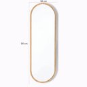 Ver imagem 3 de Espelho Oval Shay Grande 90cm x 30cm Minimalista com Moldura em Madeira Tauari Casavee