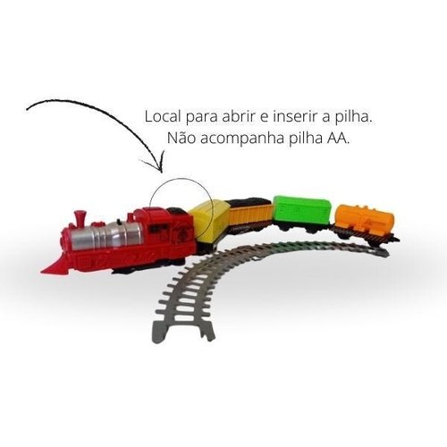 Kit Trem de Plástico a Pilha Train World 19pcs Cute Toys - Pedagógica -  Papelaria, Livraria, Artesanato, Festa e Fantasia