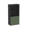 Ver imagem 3 de Armário Misto para Escritório 2 Portas com Prateleiras Linha PE40 AM1600PE40 Branco/Preto/Sálvia