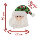 Ver imagem 2 de Kit 15 Enfeites Árvore Natal Pendente Papai Noel 15cm