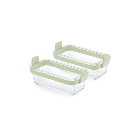 2 Cestas para Air Fryer Retangular de Vidro Le Kue