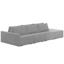 Ver imagem 1 de Sofá Ilha Modular com Puff para Sala Living 342cm Georgia K04 Veludo Cinza - Mpozenato