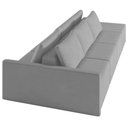 Ver imagem 5 de Sofá Ilha Modular com Puff para Sala Living 342cm Georgia K04 Veludo Cinza - Mpozenato