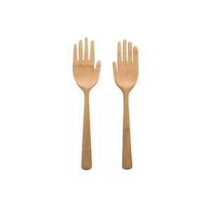 Pegador de Saladas de Maozinha Bambu