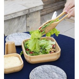 Pegador de Saladas de Maozinha Bambu - 4