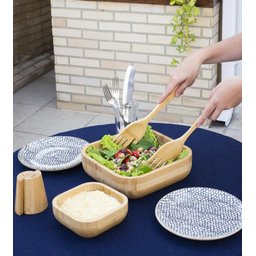 Pegador de Saladas de Maozinha Bambu - 3