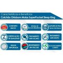 Ver imagem 2 de Colchão Molas Ensacadas Superpocket Sleep King Ortopillow (186x198x32) - Ortobom
