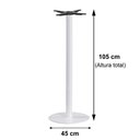 Ver imagem 3 de Mesa Pisa Beta Bistrô Fratini 107,50cm (a) Disco Redondo Branco Tampo Mdp Quadrado Cinza 70cm (l)