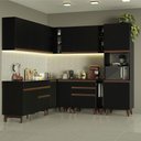 Ver imagem 1 de Armário de Cozinha Completa de Canto 437cm Preto Reims Madesa 01