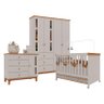 Quarto de Bebê Antonella 4 Portas Off White Caramelo - Canaã - 1