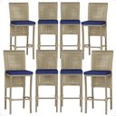 Ver imagem 1 de 8 Banqueta em Alumínio Roma Fendi Corda Náutica Tecido 10