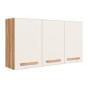 Ver imagem 1 de Armário de Cozinha Compacta Aéreo Suspenso 120cm Intenza 03 Portas Freijó Off White Nicioli