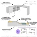 Ver imagem 5 de Kit Cama Infantil Montessoriana com Escrivaninha L 3 Gavetas Aura Multimóveis MP4821 Branco
