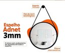 Ver mais imagens de Espelho Redondo Decorativo Suspenso com Alça 30cm + Suporte Preto Alça Preta