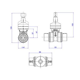 Base Registro de Gaveta Deca 4509.202.PVC para Tubulação em PVC 25mm Bruto - 2