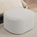 Ver imagem 3 de Kit 02 Puffs Decorativos Orgânico para Living Quarto 70cm Doha W01 Bouclê Cru - Lyam Decor