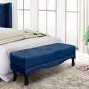 Ver imagem 2 de Calçadeira Recamier Queen 1,60m Vicenza Suede - Pallazio - Azul Marinho