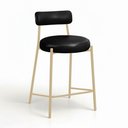 Ver imagem 5 de Banqueta Cozinha Alta com Encosto Kit 2 Industrial Champanhe Londres PU Facto D03 - D'Rossi