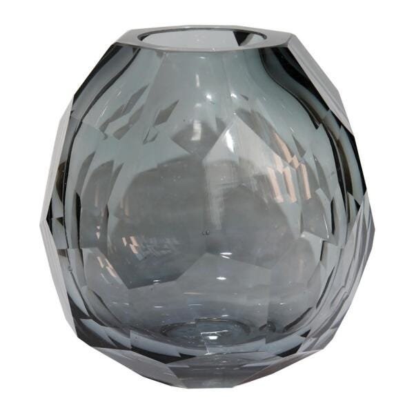 Vaso de Vidro Fumê 15x11cm - 1