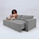 Ver imagem 5 de Sofa Cama 260cm Retratil e Reclinavel 4 Lugares Nepal