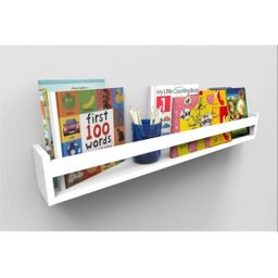 Kit 2 Prateleiras para Livros Enfeite Nicho Branco - 2