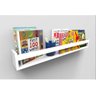 Kit 2 Prateleiras para Livros Enfeite Nicho Branco - 2