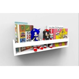 Kit 2 Prateleiras para Livros Enfeite Nicho Branco - 3