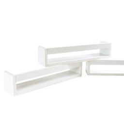 Kit 2 Prateleiras para Livros Enfeite Nicho Branco - 6