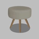 Ver imagem 6 de Kit 2 Poltronas Opalas com Puff Redondo Suede Bege