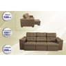 Sofa Itália 2,80 Mts Retrátil e Reclinavel Tecido Suede Café - 3