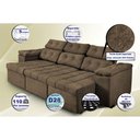 Ver imagem 2 de Sofa Itália 2,80 Mts Retrátil e Reclinavel Tecido Suede Café