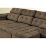 Sofa Itália 2,80 Mts Retrátil e Reclinavel Tecido Suede Café - 1