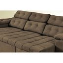 Ver imagem 1 de Sofa Itália 2,80 Mts Retrátil e Reclinavel Tecido Suede Café