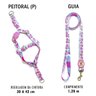 Peitoral e Guia para cachorros - Tamanho Pequeno - Modelo Flamingo - 3