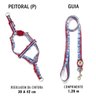 Peitoral e Guia para cachorros - Tamanho Pequeno - Modelo Marinheiro - 3