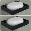 Ver imagem 1 de Kit 2 Porta Sabonete Para Banheiro de Parede Preto Plus