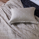 Ver imagem 2 de Kit Cobre Leito Dupla Face Solteiro Bordado 3 Peças Essence Hipercal 400 Fios 4 Peças:cáqui